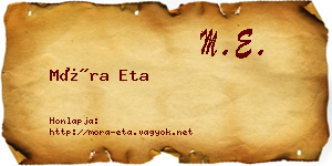 Móra Eta névjegykártya